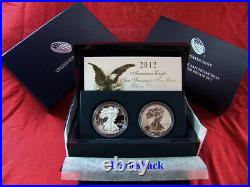 2012S American Eagle San Francisco Two Coin Silver Proof Sets From Sealed Box