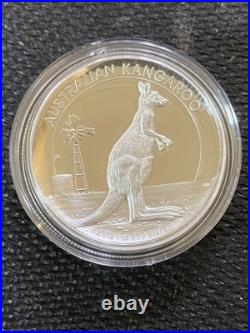 2012 1 oz Silver Australian Kangaroo High Relief Proof / With Box & COA