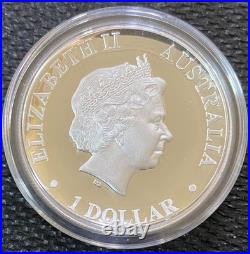 2012 1 oz Silver Australian Kangaroo High Relief Proof / With Box & COA