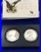 2012 2 Pc. Silver Eagle Set Cert Box White Reverse Proof And Proof American Eagl