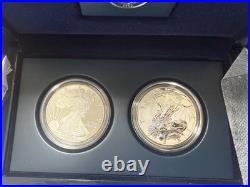 2012 AMERICAN EAGLE SAN FRANCISCO TWO COIN SILVER PROOF SET US MINT With BOX & COA