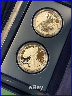 2012 AMERICAN EAGLE SAN FRANCISCO TWO-COIN SILVER PROOF SET (With COA & Box)