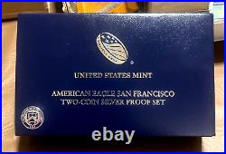 2012 American Eagle San Francisco Two Coin Silver Proof Set Box/Coa