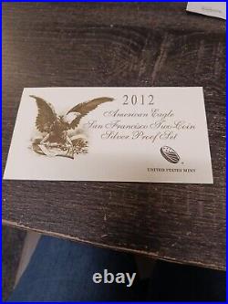 2012 American Eagle San Francisco Two Coin Silver Proof Set Box/Coa #2289