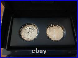 2012 American Eagle San Francisco Two-Coin Silver Proof Set in box NO COA