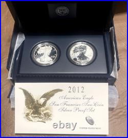 2012 American Eagle San Francisco Two-Coin Silver Proof Set with Box and COA