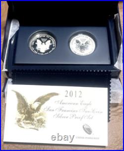 2012 American Eagle San Francisco Two-Coin Silver Proof Set with Box and COA