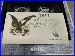 2012 American Eagle San Francisco Two-Coin Silver Proof Set with Box and COA