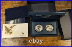 2012 American Silver Eagle San Francisco 2-coin Proof Set In Box With COA