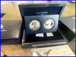 2012 American Silver Eagle San Francisco 2-coin Proof Set In Origin Box With COA