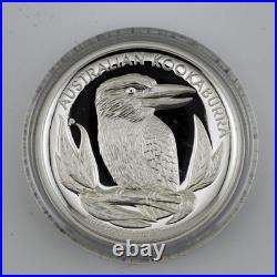 2012 Australia 1oz Silver Kookaburra High Relief Proof Box COA FIRST ISSUE