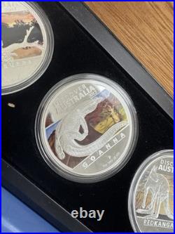 2012 Discover AUSTRALIA $1 SET 5 x 1oz. 999 PROOF Silver with Box & COA
