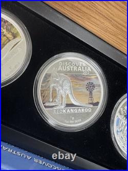 2012 Discover AUSTRALIA $1 SET 5 x 1oz. 999 PROOF Silver with Box & COA
