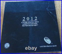 2012 Limited Edition Silver Proof Set U. S. Mint Original Box and COA Key date