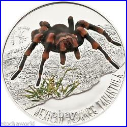 2012 Mexican Redknee Tarantula Spider Silver Proof Coin Niue BOX CERT PKG NEW