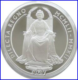 2012 Royal Mint Diamond Jubilee £10 Ten Pound Silver Proof 5oz Coin Box Coa