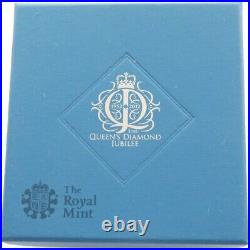 2012 Royal Mint Diamond Jubilee Piedfort £5 Five Pound Silver Proof Coin Box Coa