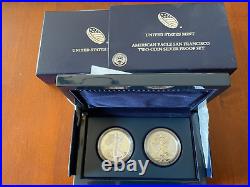 2012 S American Eagle 2-pc Silver Proof Set in box with COA