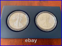 2012 S American Eagle 2-pc Silver Proof Set in box with COA