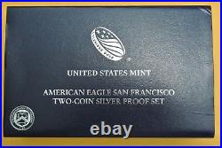 2012-S American Eagle San Francisco 2-Coin Silver Proof Set with Box/CoA
