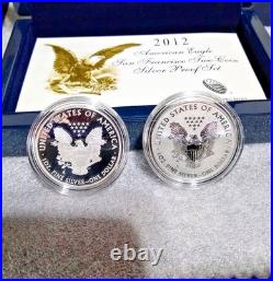 2012-S American Eagle San Francisco Two-Coin Silver Proof Set with Box & OGP