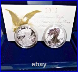 2012-S American Eagle San Francisco Two-Coin Silver Proof Set with Box & OGP