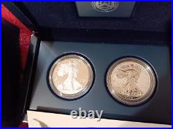 2012-S American Eagle Silver Proof & Reverse Proof 2 Coin Set with Box & COA