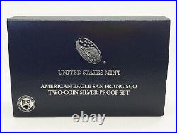 2012-S American Eagle Silver Proof Set, Proof & Reverse Proof, withBox & COA