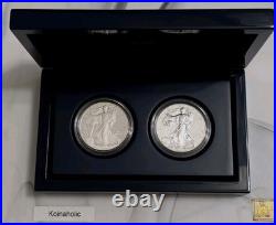 2012 S American Silver Eagle Reverse Proof 2 Coin Set COA US Mint OGP Box & COA