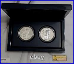 2012 S American Silver Eagle Reverse Proof 2 Coin Set COA US Mint OGP Box & COA