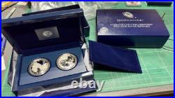 2012 S Reverse Proof Silver Eagle 2 Coin San Francisco Set With Box/coa