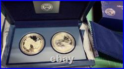 2012 S Reverse Proof Silver Eagle 2 Coin San Francisco Set With Box/coa