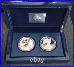2012-S San Fran American Silver Eagle Proof & Reverse Proof Set of 2 Box & COA