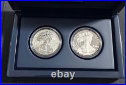 2012-S San Fran American Silver Eagle Proof & Reverse Proof Set of 2 Box & COA