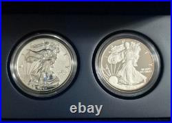 2012-S San Fran American Silver Eagle Proof & Reverse Proof Set of 2 Box & COA