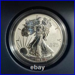 2012-S San Fran American Silver Eagle Proof & Reverse Proof Set of 2 Box & COA