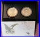 2012-S Silver American Eagle $1 Two Coin Set withReverse Proof in Box+CoA