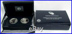 2012 S Silver American Eagle San Francisco 2 Coin Proof Set Original Box Coa