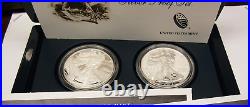 2012 S Two-Coin Silver Proof Set American Eagle San Francisco OGP withBox & COA