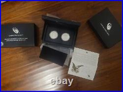 2012 S Two-Coin Silver Proof Set American Eagle San Francisco withBox COA/OGP