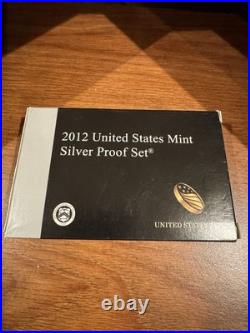 2012 S UNITED STATES MINT 14 COIN SILVER PROOF SET With BOX & COA
