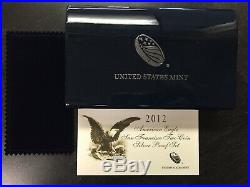 2012 S US AMERICAN EAGLE 2 COIN SILVER EAGLE REVERSE PROOF SET WithCOA & BOX