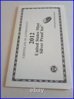 2012-S US Mint SILVER Proof Set w COA & Box 14 Coins United States Lot OGP Rare