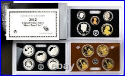 2012 S United States 90% Silver Full Proof Set Original Government With Box /coa