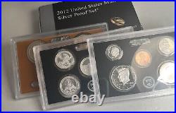 2012-S United States Mint Silver Proof Set With COA & Box KEY DATE