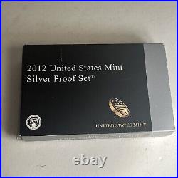 2012-S United States Mint Silver Proof Set With COA & Box KEY DATE