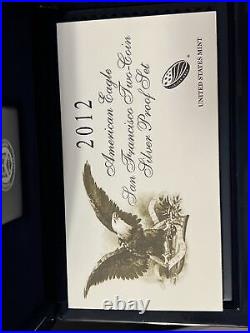 2012 Set American Eagle San Francisco Two-Coin Silver Proof Set withBox & COA