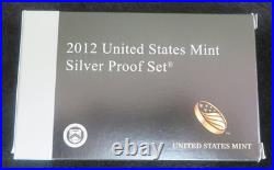 2012 Silver Proof Set US Mint With Coins, Box and COA 14 Coins Silver