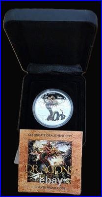2012 Tuvalu $1 Dragons of Legend 1 oz 5-Coin Colorized Silver Proof Set withBox 2012 Tuvalu $1 Dragons of Legend 1 oz 5-Coin Colorized Silver Proof Set withBox