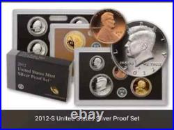 2012 US MINT SILVER PROOF SET 14 COINS (5) Sets In Mint Sealed Box